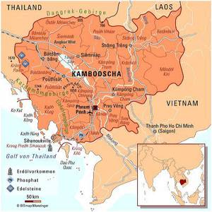 Landkarte Kambodscha